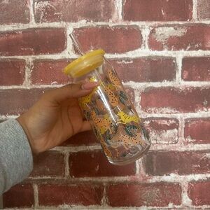 Sheffield Home Yellow and Brown Animal Print Tumbler